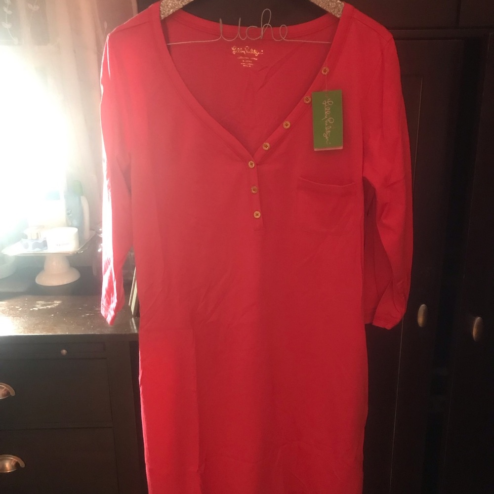 Lilly Pulitzer Coral Palmetto Dress
